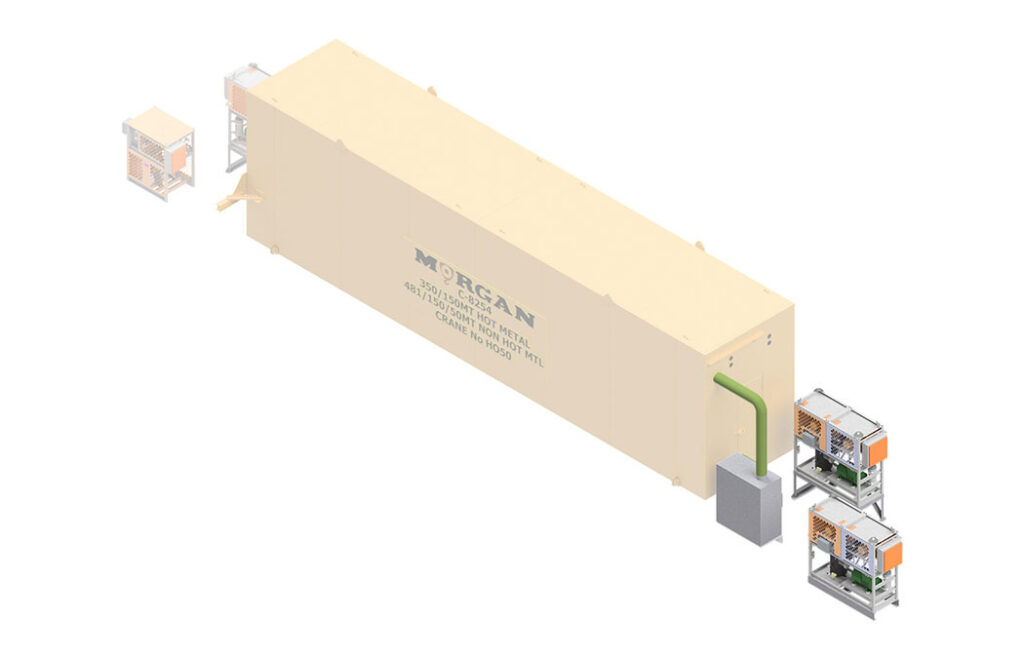 digital rendering of ac units for a control house