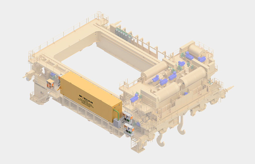 control house diagram on a bridge crane