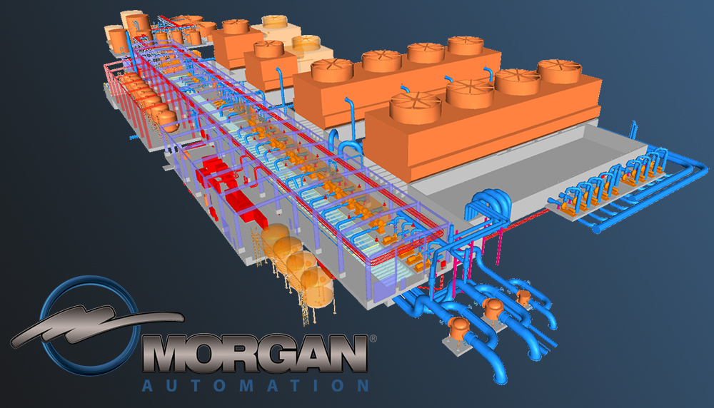 3D rendering of a Morgan water treatment system