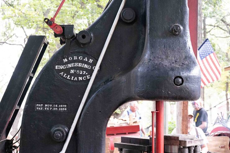 Morgan Engineering logo on 131 year old equipment