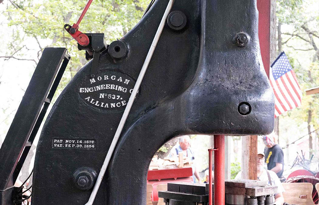 Morgan Engineering logo on 131 year old equipment