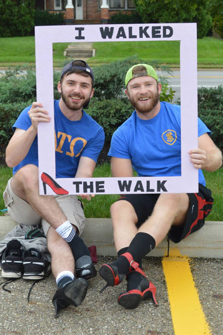Participants in Walk a Mile in Their Shoes Walk