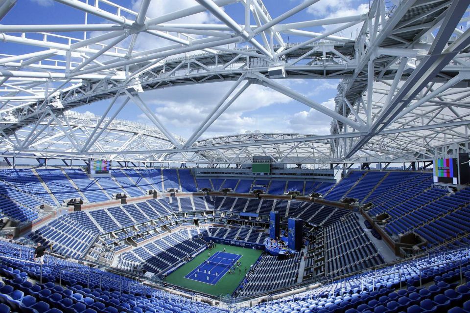 Aerial view of Arthur Ashe Stadium