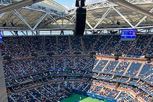 Arthur Ashe Stadium with a retractable roof