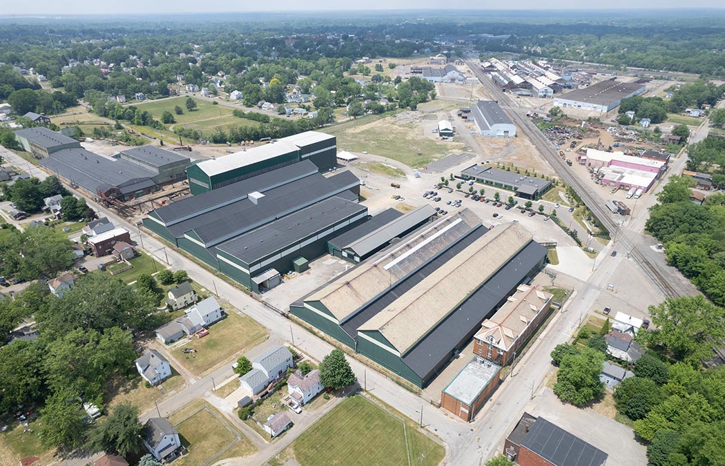 aeriel view of morgan engineering headquarters