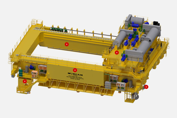 Isolated image of overhead crane